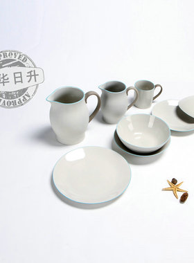 外贸原单西家用餐具套装WW之LIMESTONE盘碗杯汤碗盘碟原单正品