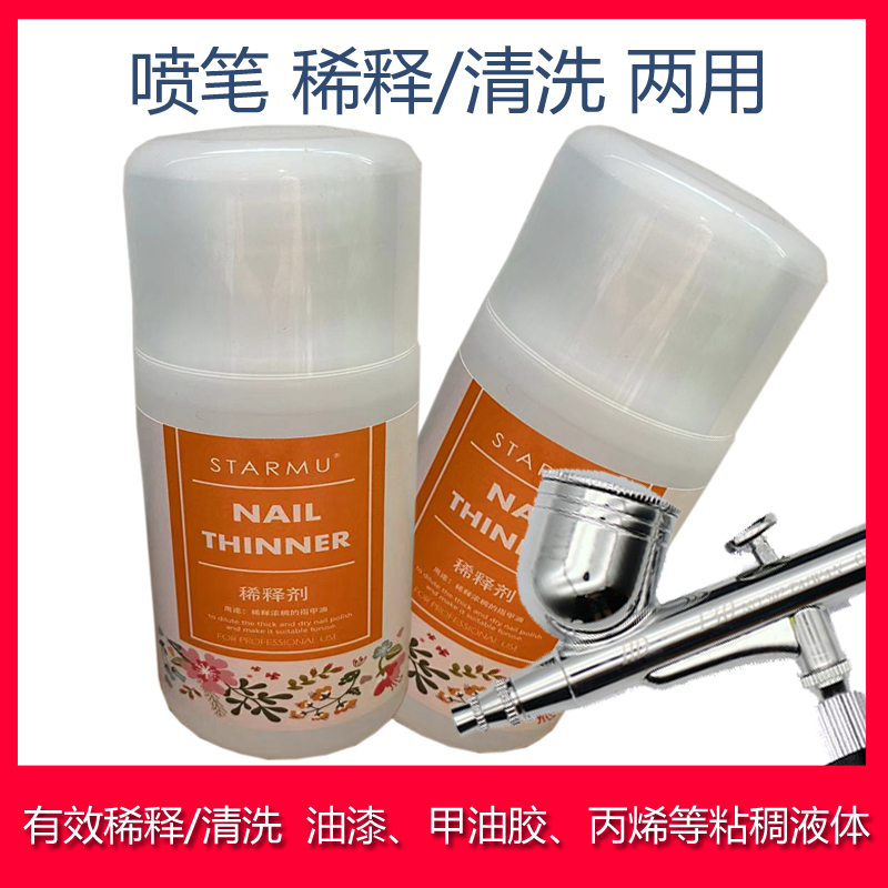 喷笔颜料上色专用清洗液喷枪喷漆绘画颜料丙烯清洗稀释美甲甲油胶