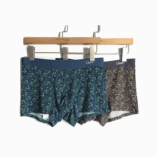 衩AK12 caser凯撒夏季 四角裤 莫代尔印花无痕贴合平角内裤 F070 男士