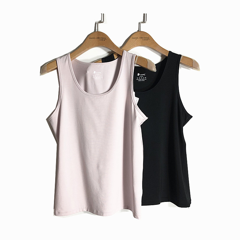 无袖坎肩莫代尔弹力caser透气