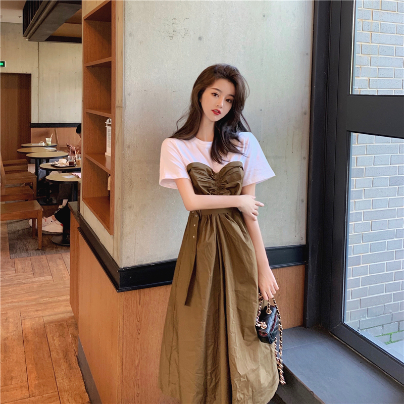 The fairy skirt is soft and usually can wear formal dress, salt and sweet dress 2021 new summer slim skirt.