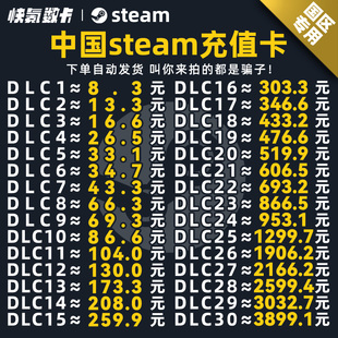 自动秒发 中国区steam充值卡Steam余额钱包码国区充值 黑神话悟空