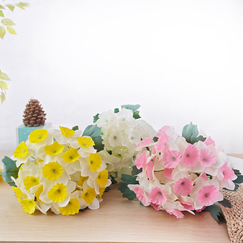 仿真水仙百合花摆设客厅餐桌装饰假花高级感逼真花束花艺摆件插花