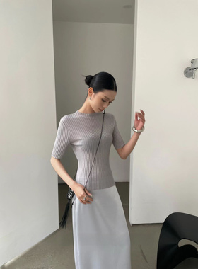 2026夏季新款韩系设计风蕾丝纯欲风短袖上衣CSKDG01484