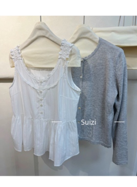 【Suizi】新款女装白色蕾丝花边吊带背心女外穿内搭打底衫