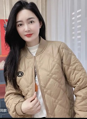 洋气轻薄小棉袄夹棉棒球服外套女2025冬季新款保暖棉服休闲夹克