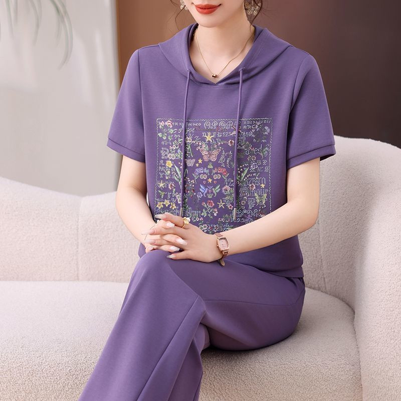 夏季运动服套装女装轻奢高级感女人味时尚洋气减龄显瘦遮肉两件套