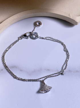 BVLGARI/宝格丽ML号白金满钻扇子手链 正品保真 支持鉴定