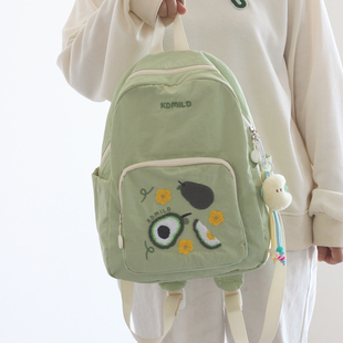 日系ins风可爱休闲小背包女 初中女生书包高中学生轻便旅行双肩包