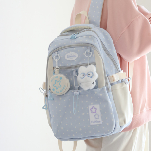 儿童书包女生小学生2026新款 大容量初中生高中生护脊轻便双肩背包