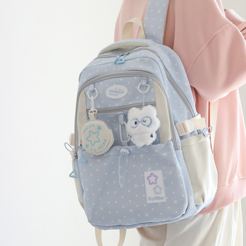 儿童书包女生小学生2025新款大容量初中生高中生护脊轻便双肩背包