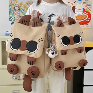 2026新款 暹罗猫卡通书包女初中生小众设计背包女生大学生高中生包