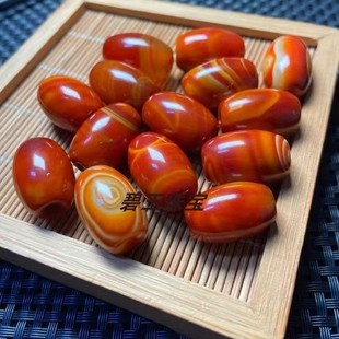 红桶珠玛瑙吊坠平安圆牌平安扣毛衣链锁骨链缠丝玛瑙原石挂件批发