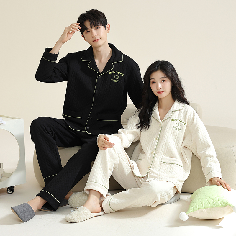 加厚纯棉睡衣家居服套装