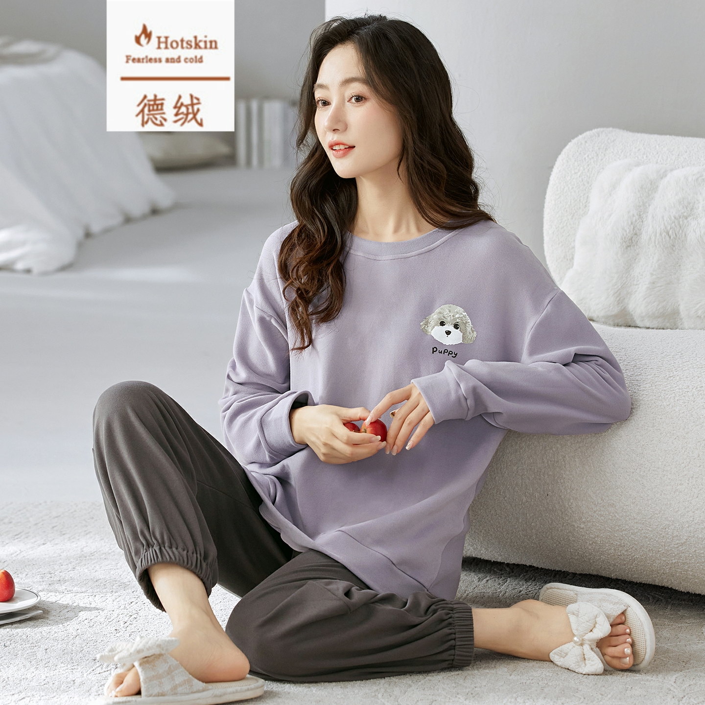 冬季德绒睡衣女款2025新款冬款长袖长裤家居服小个子保暖运动套装