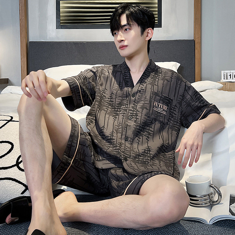 男士夏装睡衣2025新款纯棉短袖短裤短款裤子家居服中老年男夏套装,女士内衣/男士内衣/家居服,睡衣/家居服套装,淘宝优惠券,粉丝福利购,淘宝优惠卷