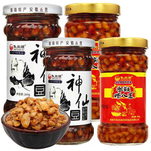 特产焦岗湖香辣红油4瓶神仙豆