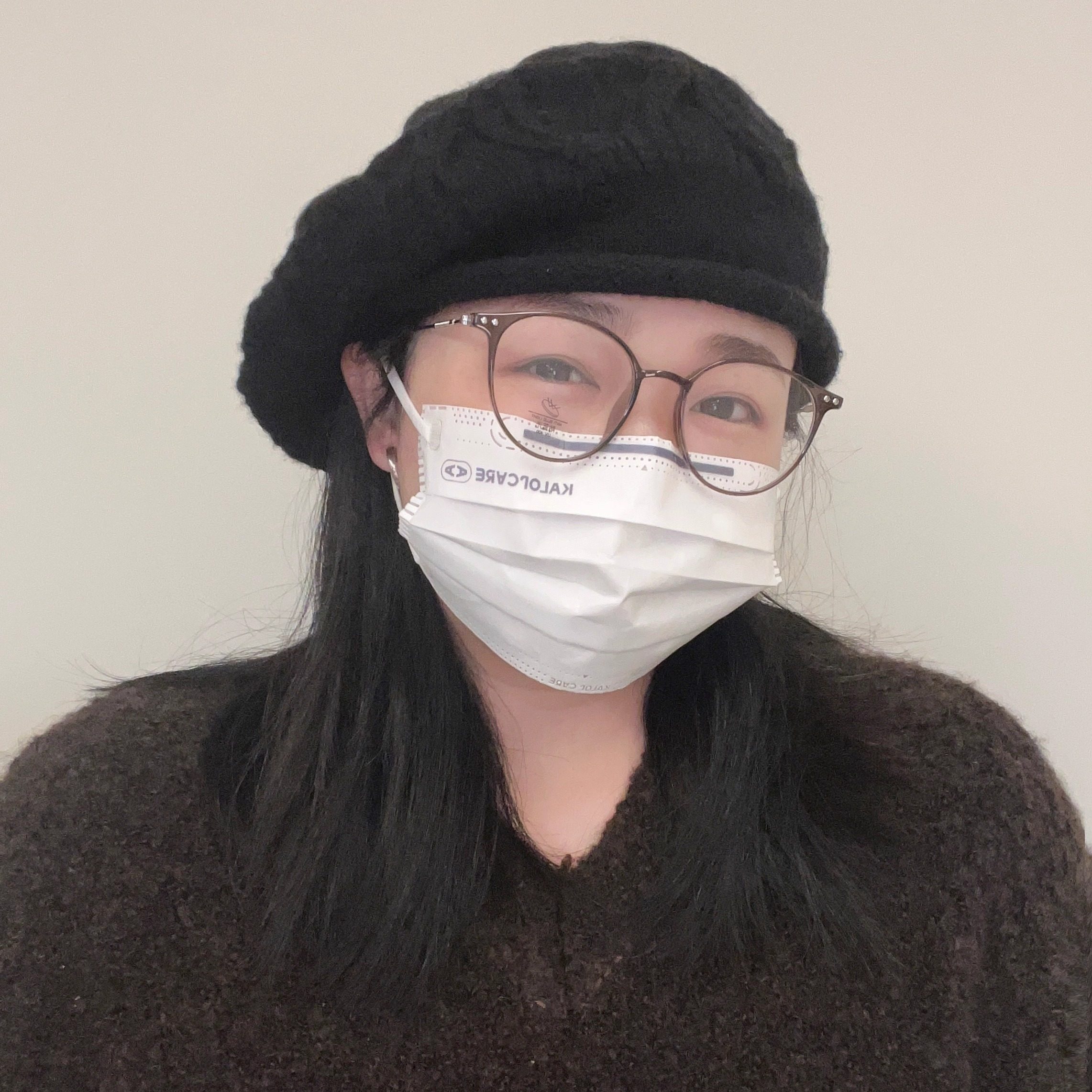 ins大头羊毛针织贝雷帽女秋冬日系卷边麻花复古百搭显脸小画家帽