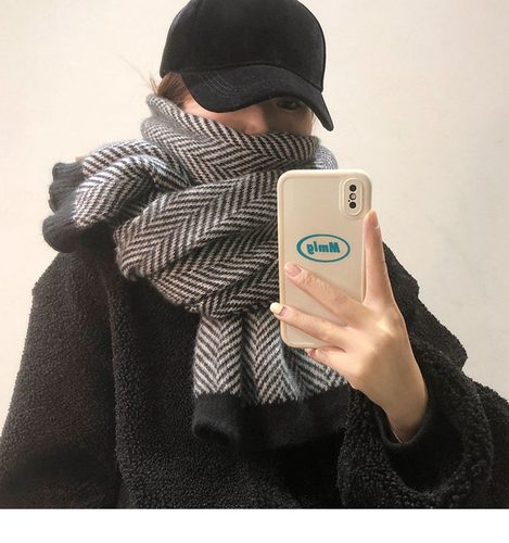 简约百搭韩版冬天围巾