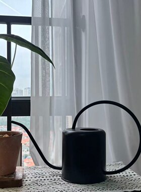 1.5L灰黑色铁艺微瑕长嘴淋花壶复古园艺多肉浇水壶简约浇花家用