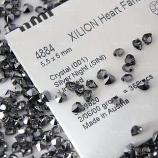 华子4884尖底爱心001SINI夜影色异形钻网红美甲钻饰品首饰 正品