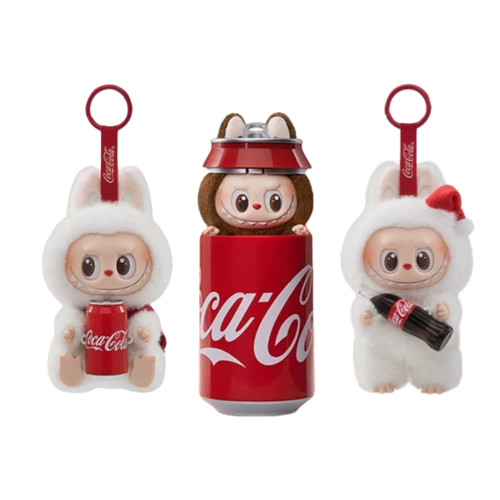 POPMART泡泡玛特拉布布Labubu搪胶可口可乐系列毛绒手办盲盒潮玩