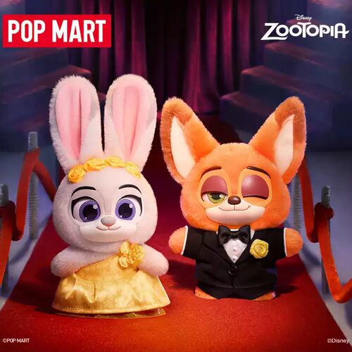 POPMART泡泡玛特疯狂动物城王牌搭档系列毛绒挂件盲盒礼物