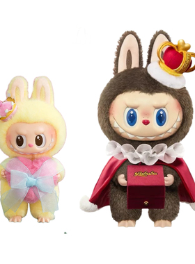 POPMART泡泡玛特LABUBU象棋大冒险情人节国王皇后搪胶毛绒公仔