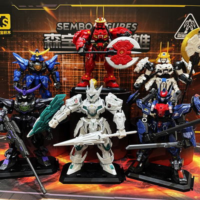 国潮新品拼插机甲模型精美盒装