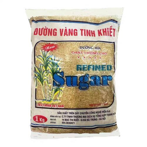 越南原装甘蔗糖sugar清甜黄砂糖包装标注1kg vang