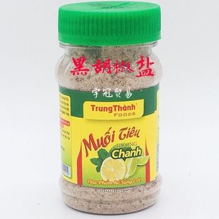 TIEU 代購 MUOI 檸檬味黑胡椒鹽100克 越南 東南亞特色調(diào)味醬酥料