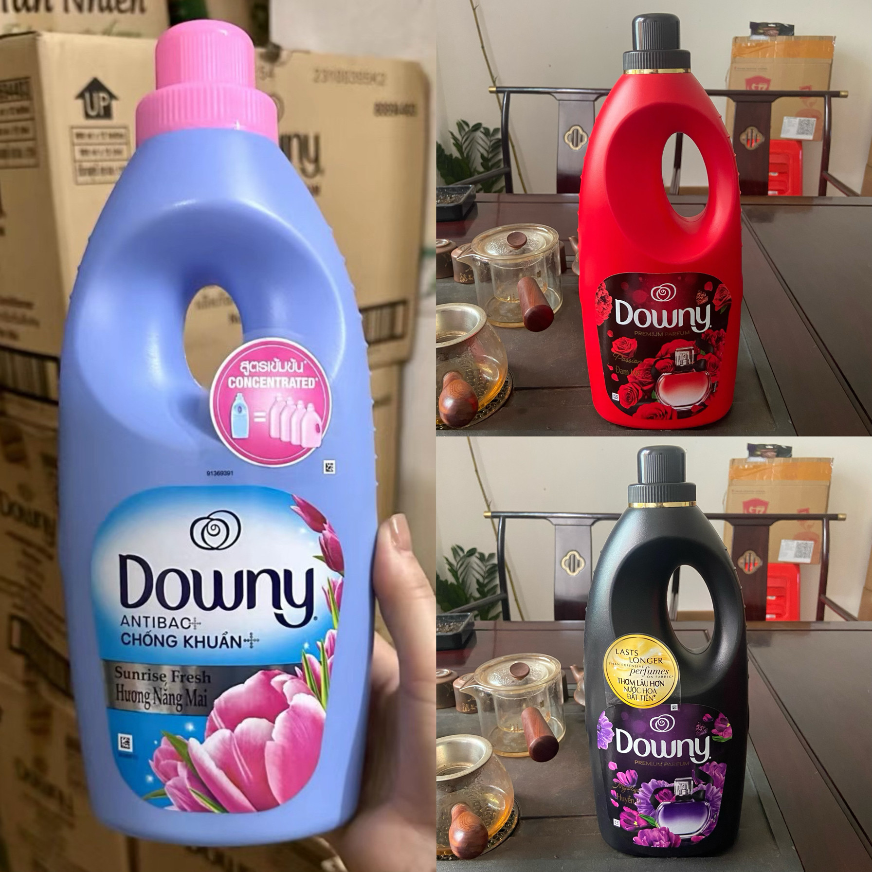 代购 越南柔顺剂洗衣液1800毫升郁金香紫罗兰玫瑰味DOwng留香持久