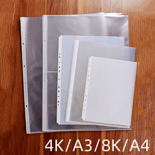特大4K透明活页袋A3A4文件袋