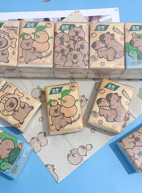 水生花香味卡皮巴拉印花手帕纸