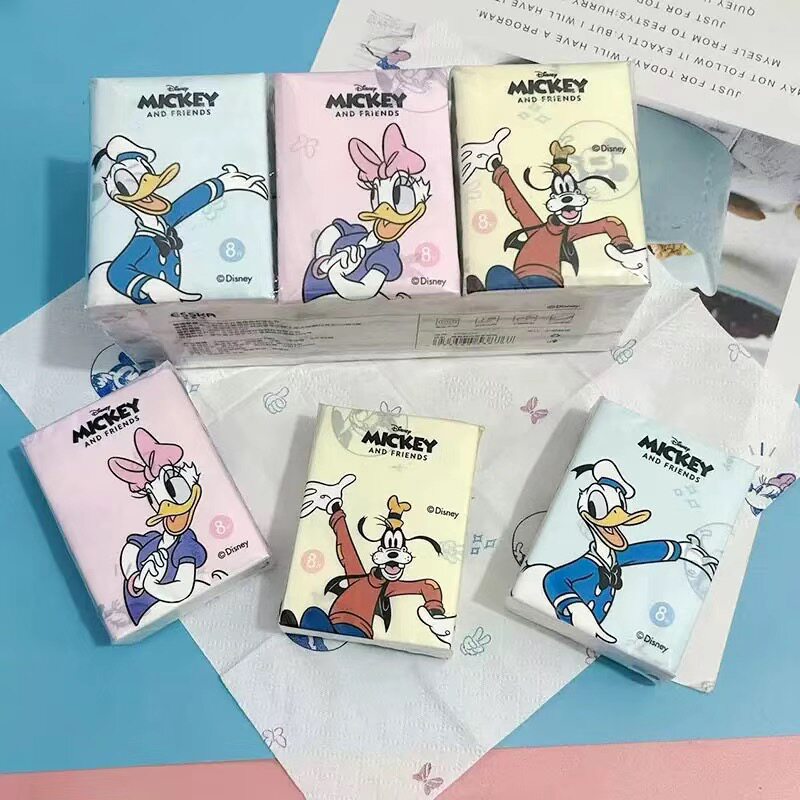 印花抽纸唐老鸭黛西印花纸巾学生便携小包面巾纸卫生纸彩色餐巾纸