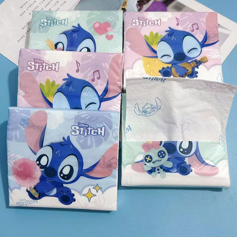 10包印花抽纸菠萝史迪奇印花纸巾