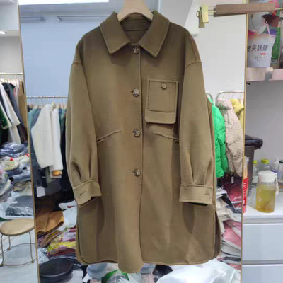 2025新款双面羊绒大衣女中长款收腰显瘦羊毛呢外套单品特价清仓