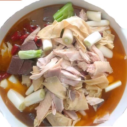 涡阳美食椒麻鸡整只熟食配送豆皮海带丝和原汁汤（不含鸡血）