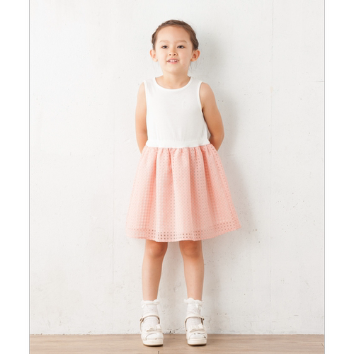 夏季新款背心裙日本原单大牌组曲无袖纯棉欧根纱连衣裙0250背心裙