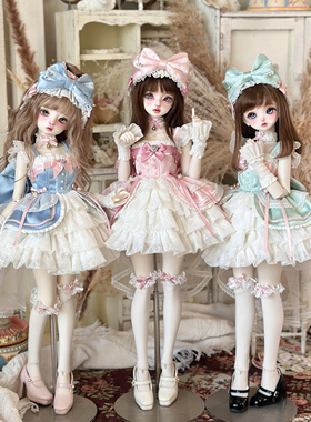 【定金】JadeShine* 缎带礼物匣 BJD4分娃衣 MDD娃衣 洋装 套装