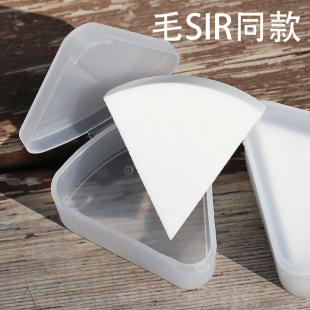 毛老师同款不吃粉影楼化妆师专用海绵高光NBR粉底液三角皮面粉扑