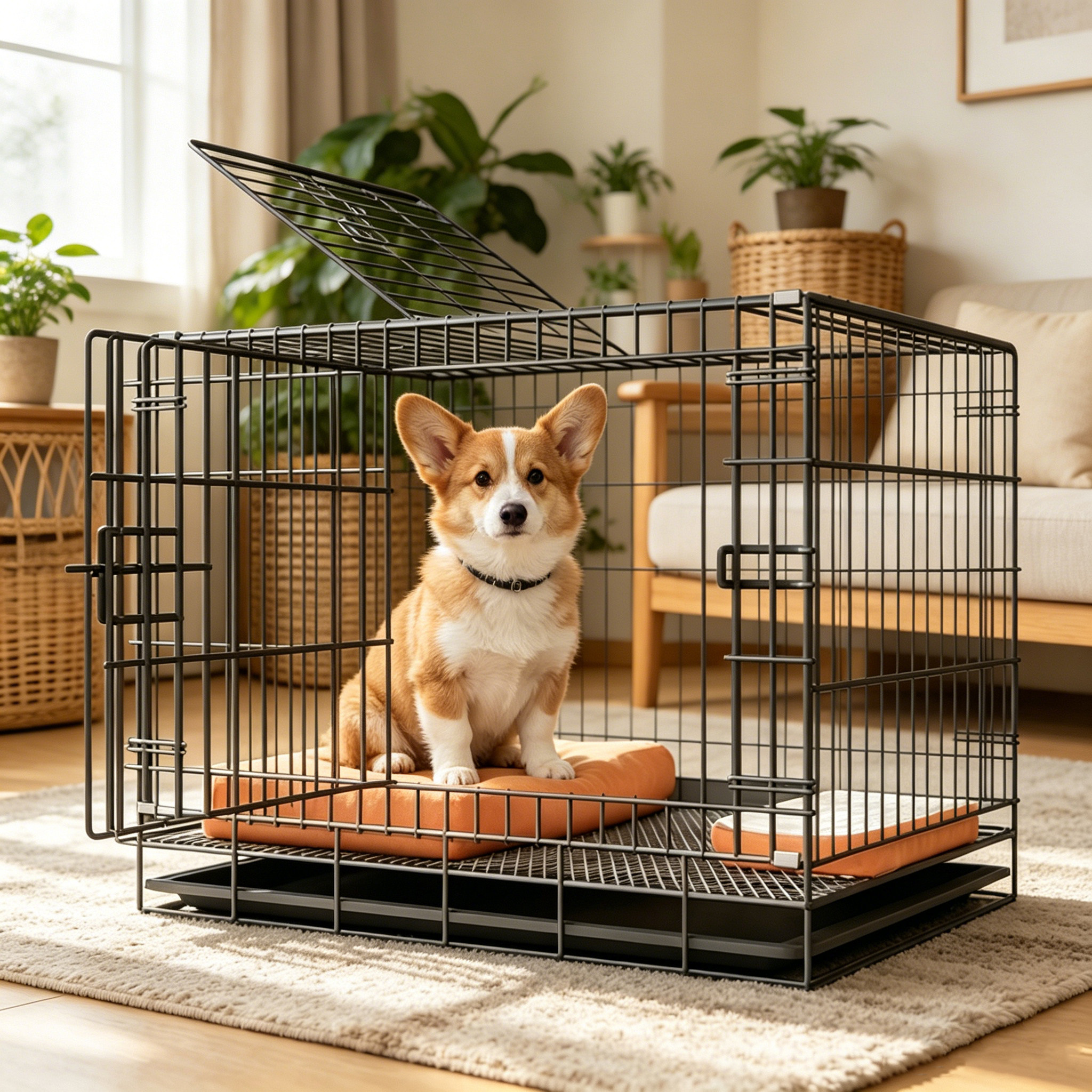狗笼家用室内中型犬小型大型狗笼子宠物狗狗可折叠带厕所托盘便捷