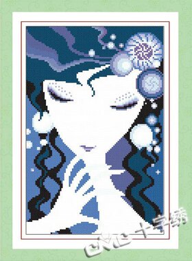 CMC十字绣 正品 RW047蓝色优雅 人物