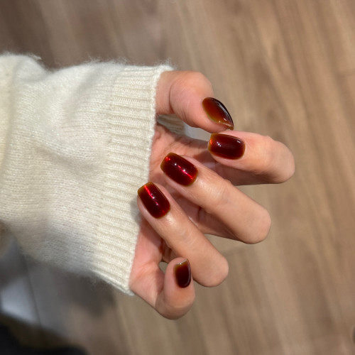 极光琥珀-Tuzaozao 手工定制穿戴美甲