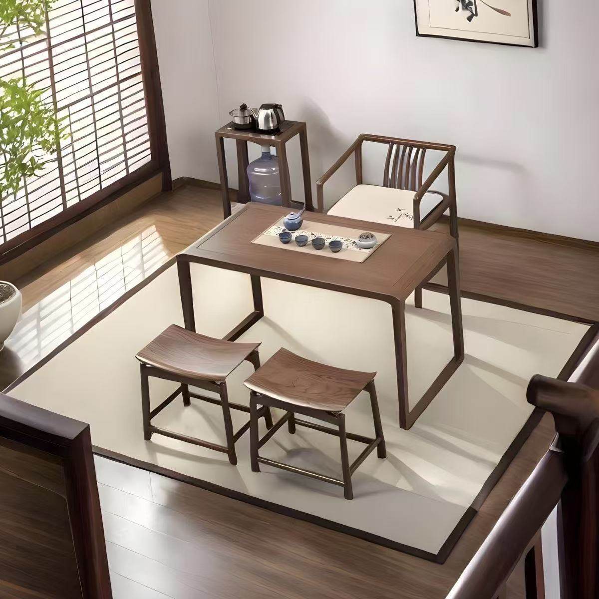 新中式阳台桌老榆木爆款现代仿古胡桃色茶桌小型家用阳台桌椅组合,住宅家具,家用茶台/茶桌,淘宝优惠券,粉丝福利购,淘宝优惠卷