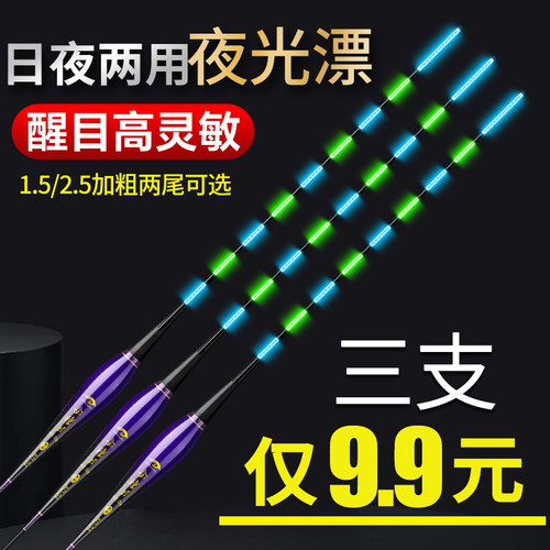 咬钩变色夜光漂高灵敏电子漂超亮夜钓轻口鱼漂鲫鱼漂日夜两用浮漂