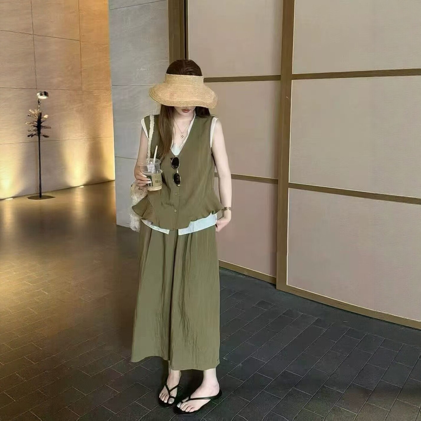 时髦套装两件套女2026夏新欧洲站