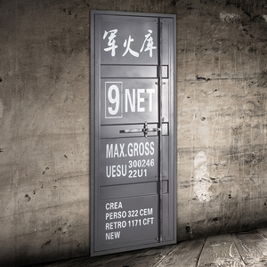 美式集装箱室内门铁艺卫生间门餐厅洗手间酒吧工业风复古定制loft