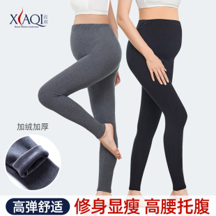绒裤 加绒加厚保暖秋裤 子外穿内穿怀孕期托腹 春秋冬款 孕妇打底裤