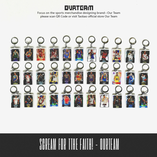 本队篮球球星卡库里麦迪詹姆数据卡斯挂件莫兰特罗斯卡特东契奇